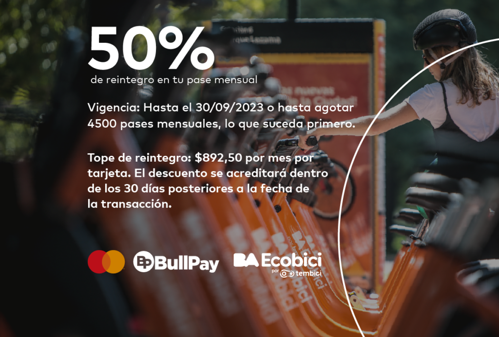 50% OFF en pase mensual EcoBici